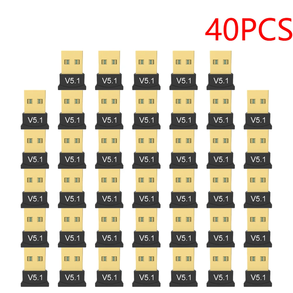 thumbnail image 1 of 5-50PCS Adaptador USB Bluetooth 5.1 Dongle USB Transmisor manos libres inalámbrico Receptor de audio para computadora PC Laptop, 1 of 5