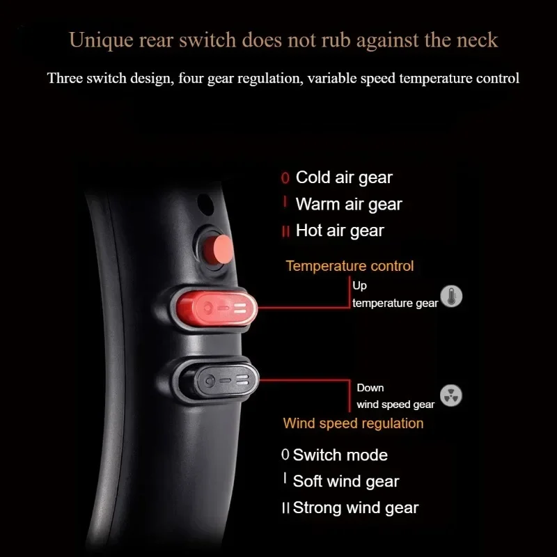 Pet Hair Dryer, Pet Store Beautician's Special Hair Pulling Integrated Neck Hanging Dryer 3-Switches 4 -Control