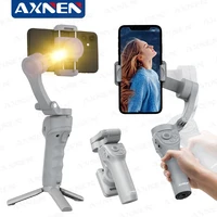Handheld 3-Axis Smartphone Gimbal Stabilizer with Anti-Shake, Built-in Fill Light, Ideal for iPhone Android Vlogging and Tiktok