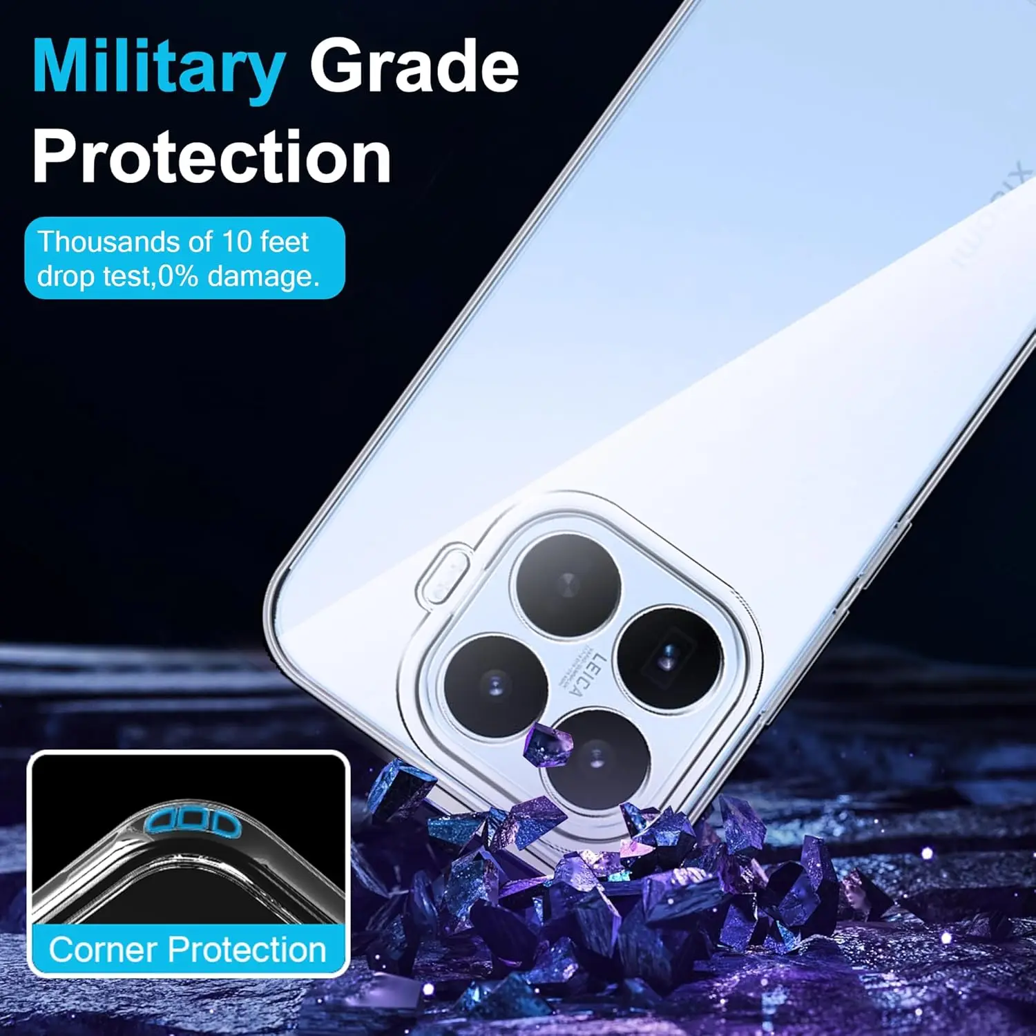 Ultra Thin Soft TPU Clear Camera Protection Case Cover