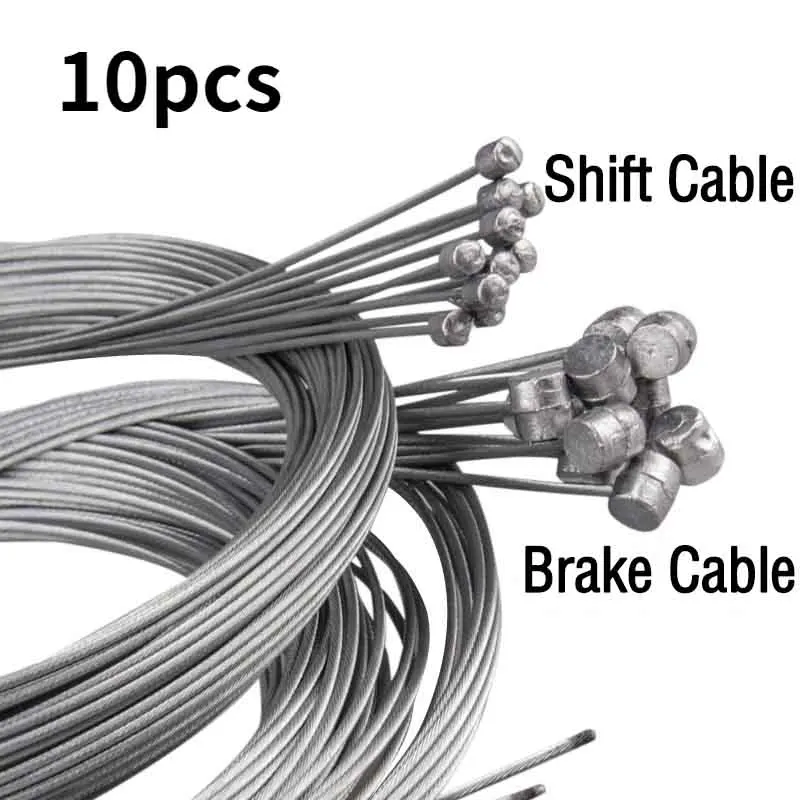 10PC Bicycle Brake Cable Road Mountain Bike Brake Cable Universal Bicycle Shift Cable Durable Road MTB Brake Shift Wire