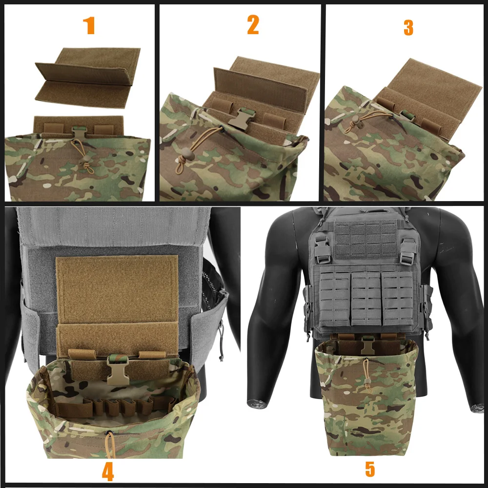 Taktische Doppel Dump Tasche Recycling Tasche Diverse Tasche Magazin Lagerung Tasche Für Haken Schleife Taille Gürtel Jagd Weste Zubehör Tasche – Detail 8