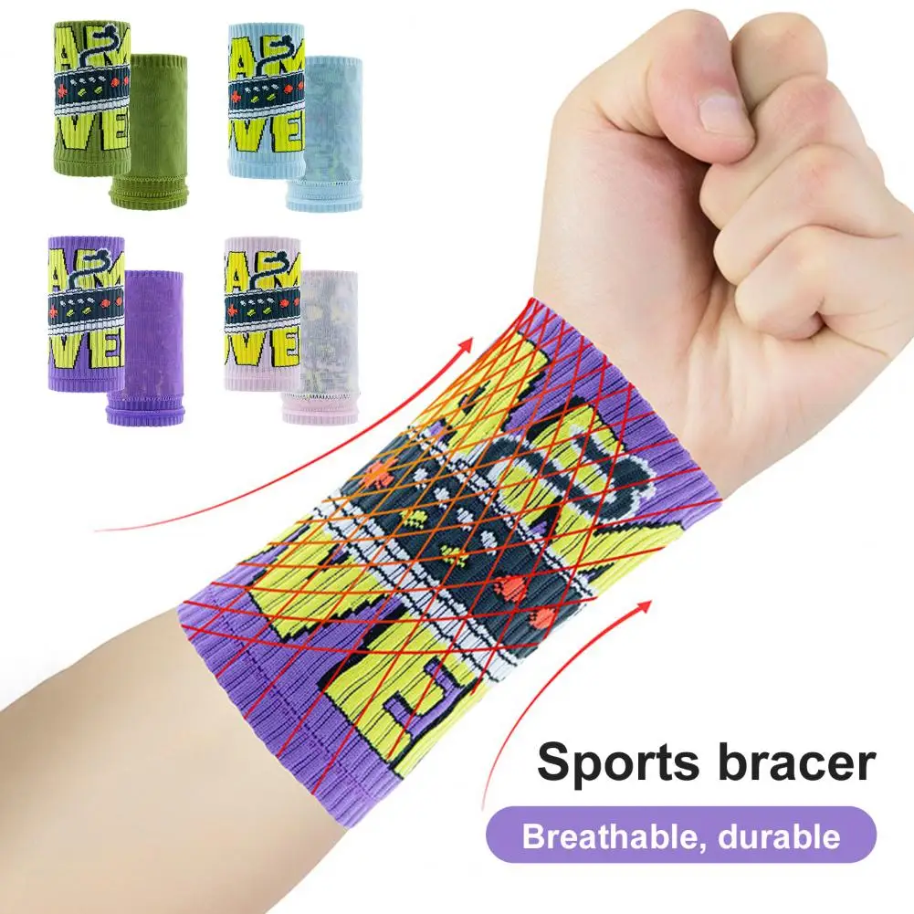 Wrist Guards 1 Pair Cartoon Printed for Tennis Basketball Training