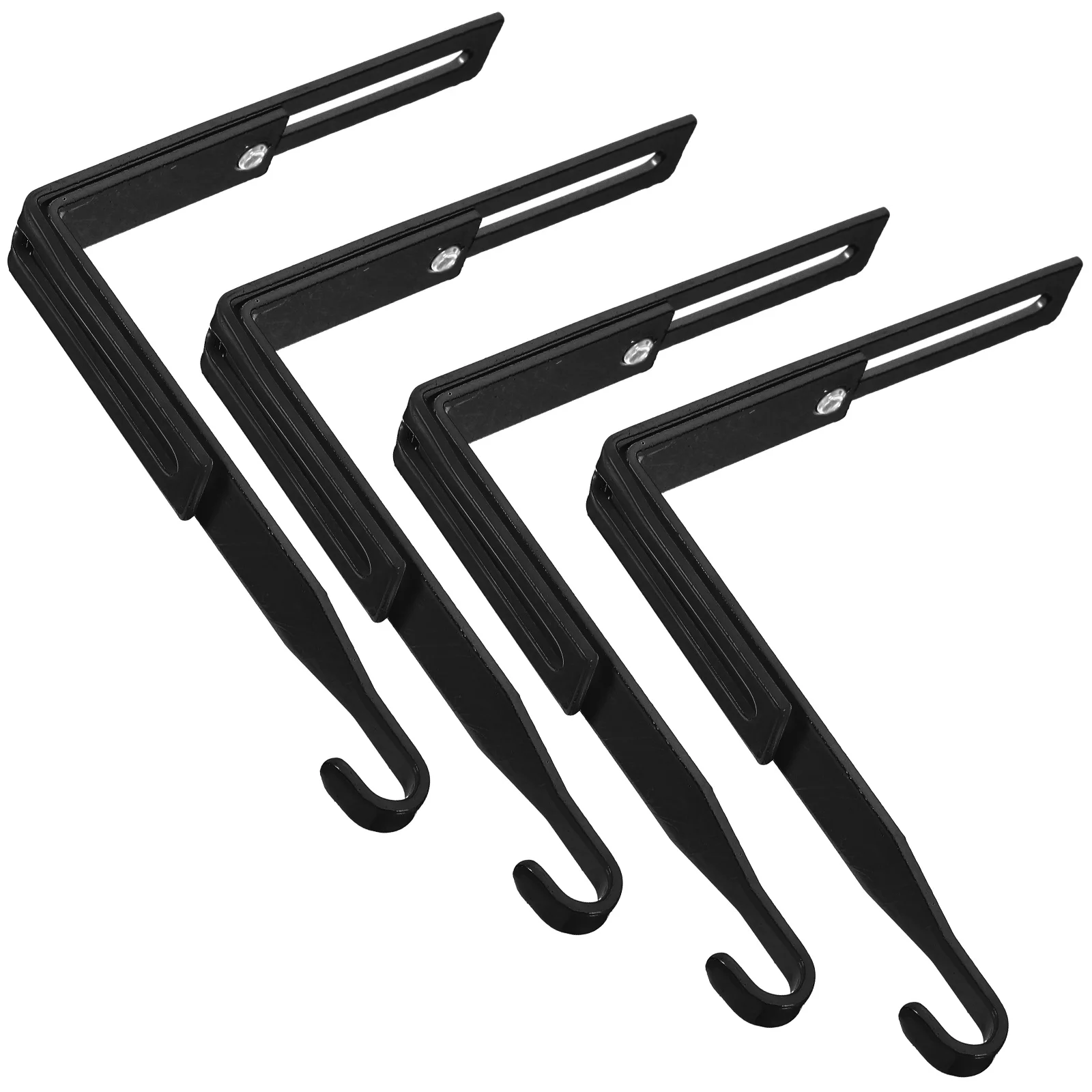 

4pcs Hanger Hook Cabinet Metal Hook Over Cabinet Towel Hook Adjustable Hook Over Door Hook