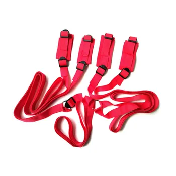 BDSM Bondage Restraint Handcuffs & Ankle Cuffs Bed Restraint Strap Sex Toys For Women Men Couples SM Slave Cosplay Adult Games 6