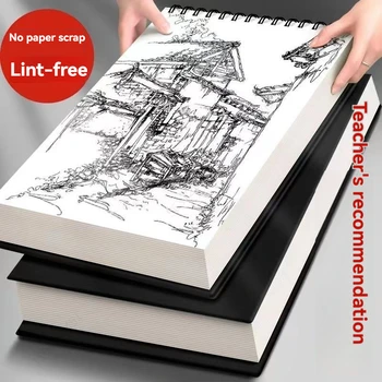 Blocco da disegno a spirale con 30 fogli, blocco da disegno artistico senza acidi, carta per disegno, pittura e scrittura, formato A4/A5/A6