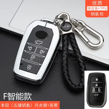 5 6 pulsanti in lega di zinco Tpu custodia per chiave auto per Toyota Alphard Vellfire 30 AH30 2016 ~ 2020 accessori per anello portachiavi - 5 6 pulsanti in lega di zinco Tpu custodia per chiave auto per Toyota Alphard