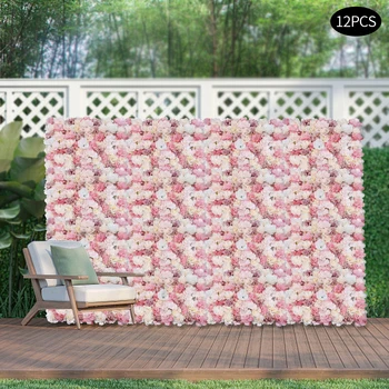 Artificial Flower Wall Panel Backdrop for Photo Background, Wedding Party Decor, Home Festival Decoration, Hot Sale 3