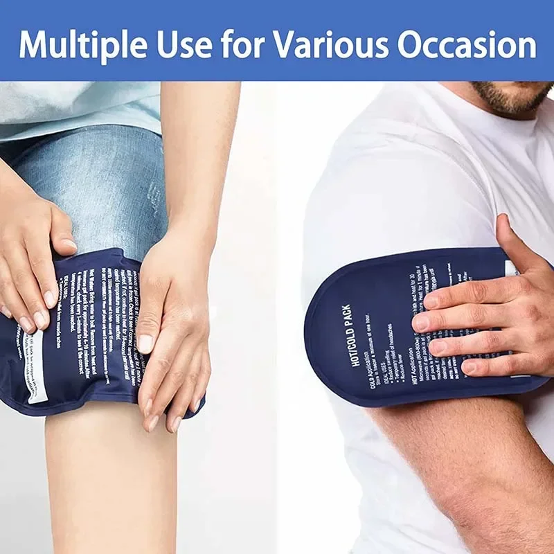 Portable Flexible Ice Pack for Pain Relief - Reusable Gel Pack for Knee, Shoulder, Ankle Back, and More - Bendable for Customize