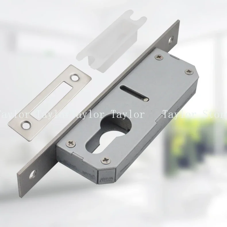 Narrow Door Frame Lock case Single Tongue Lock Body Wooden DoorIron Body CoreGlass Door Floor Frame