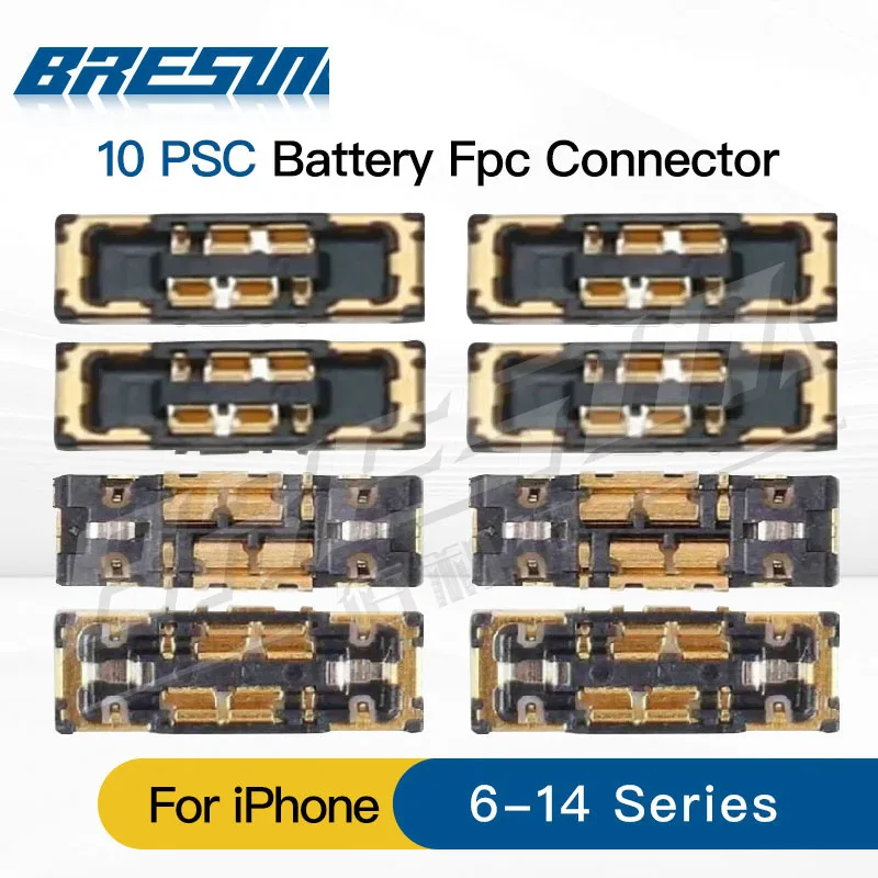 

New 10pcs Battery FPC for iPhone 8 Plus X XS XR 11 12 13 Pro Max 6 6S 7 14 Connector Port on Board Clip Plug Flex Cable