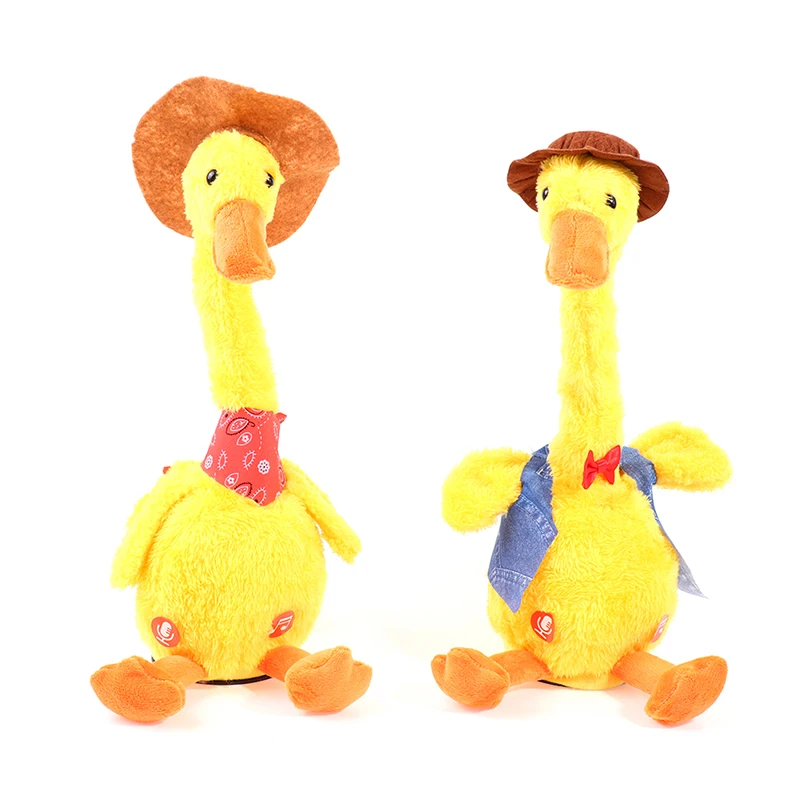 Juguetes de peluche electrónicos de pato bailarín