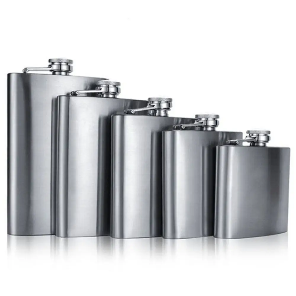 Stainless Steel Hip Flask Portable Container Liquor Flask Leakproof Convenient Whisky Flagon Outdoor