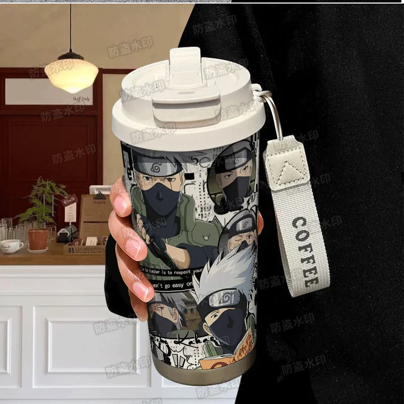 Anime-Inspired Stainless Steel Insulated Water Bottle - Large Capacity Travel Flask with Kawaii Design