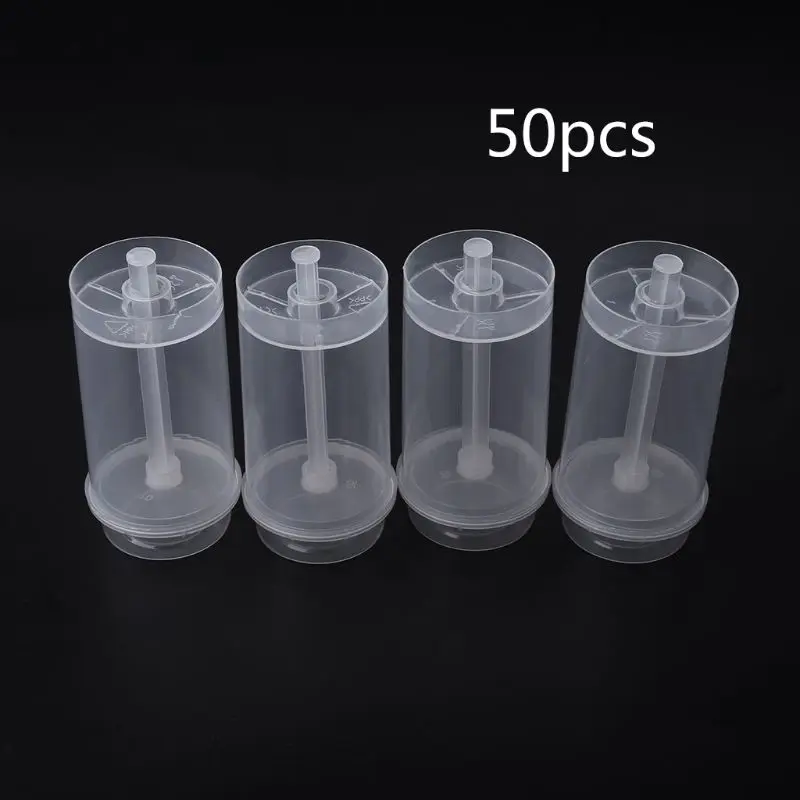 

50 pcs Round Shape Clear Push-Up Cake Pop Shooter Containers for Baby Shower Gathering Party Easy to Fill Easy to New Dropship