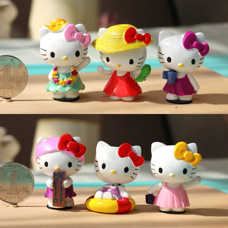 Набор мини-кукол Hello Kitty из ПВХ | AliExpress