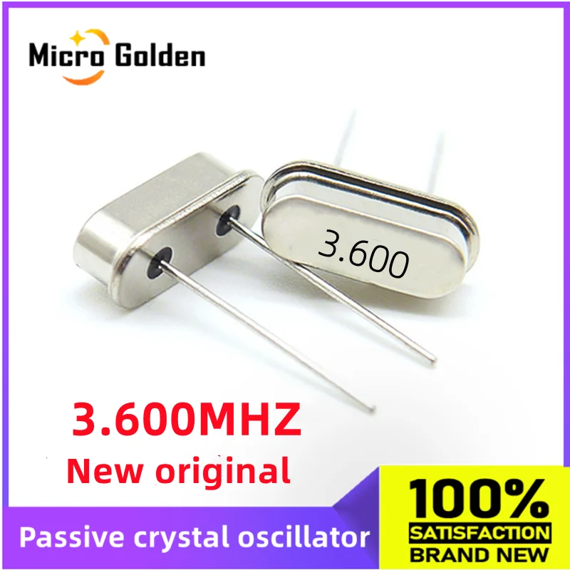 (10pcs) 3.6M 3.6MHZ 3.600M 3.600MHZ Passive Crystal Oscillator HC-49S DIP2 Quartz Resonator New original 49S