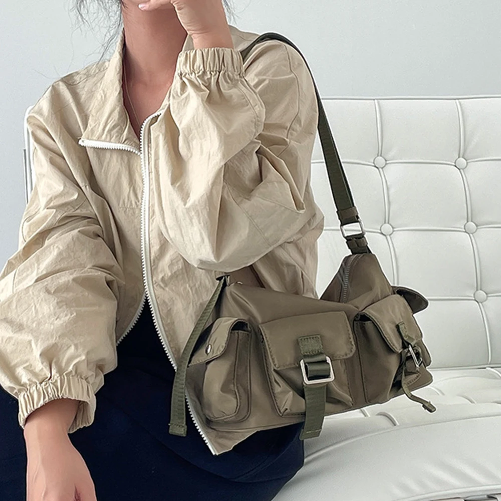 Multiple Pockets Women Shoulder Bag Designer Bags Luxury Nylon Crossbody Bags for Women 2024 Casual Female Shopper Handbags Chic