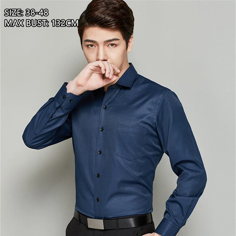 

Blusas Mujer Moda 2019 Men Shirt Camisa Masculina Wedding Striped Black White Blue Pink Red Formal Mens 7XL 8XL Slim Fit Shirts