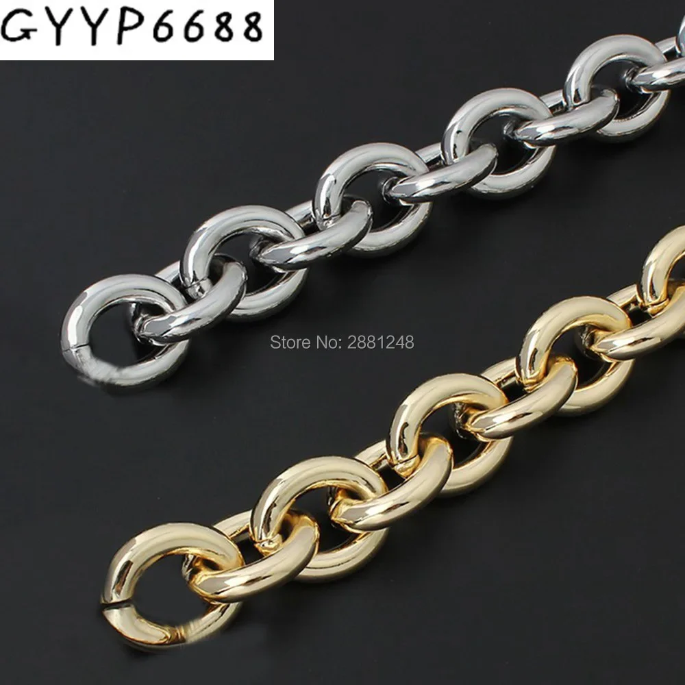 

1-5 meters 22mm 24mm 27mm thick aluminum chain Light weight bags strap bag parts handles easy matching Accessory Handbag Straps
