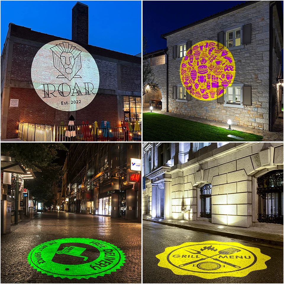 Proiettore GOBO Personalizzato LED 30W IP65 - Luce Da Esterno Con Logo Personalizzabile