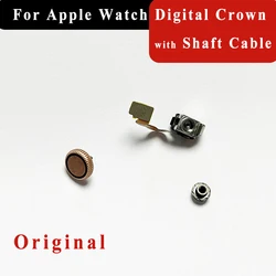 Premium Digital Crown with Shaft Cable for Apple Watch - Durable Replacement with Aluminum Case Integration (Grey)