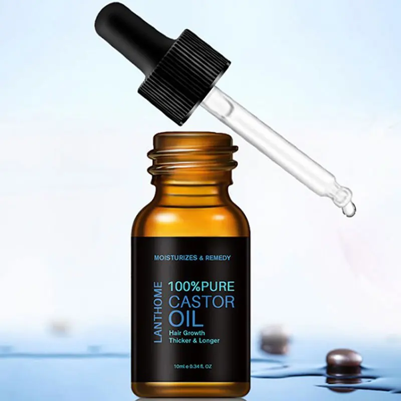 퓨어 피마자 오일 10ml, 속눈썹 트리트먼트, 아이브로우 패스트 리퀴드 에센셜 오일, 메이크업, 속눈썹 강화제