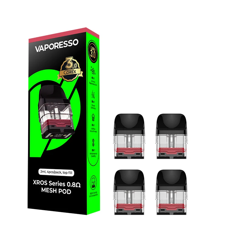 Enhanced Vaporesso XROS Pod Cartridge with COREX Technology and Adjustable Capacity