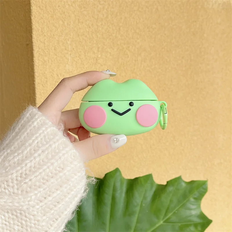 

Cute Cartoon Frog Case for AirPods Pro2 Airpod Pro 1 2 3 Bluetooth Earbuds Charging Box Protective Earphone Case Cover