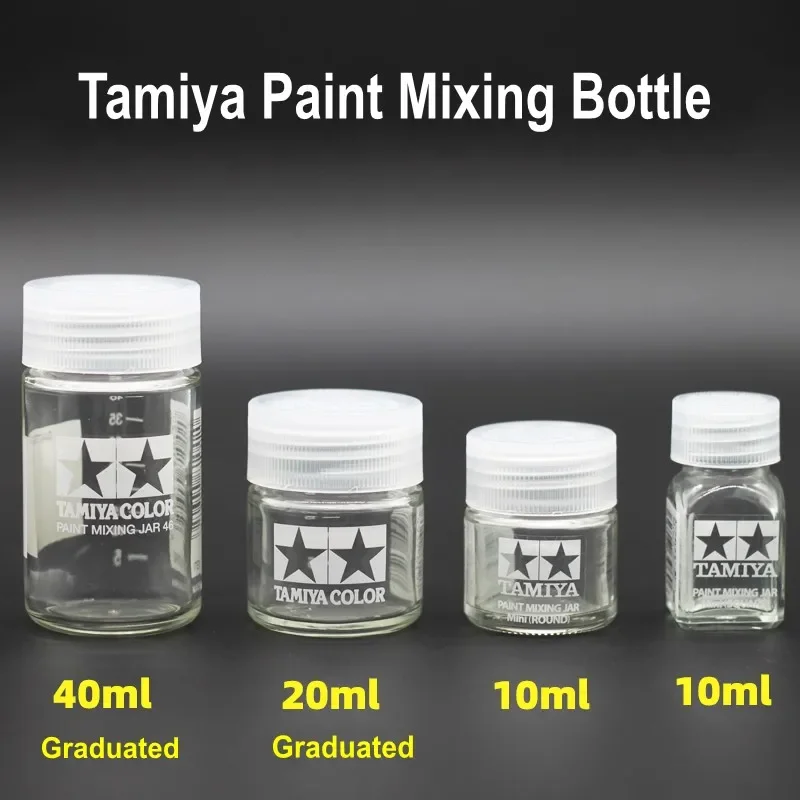 Tamiya Paint Mixing Bottle 81041-81044 10ml~46ml Graduated Glass Bottle for Tamiya Painting Tools