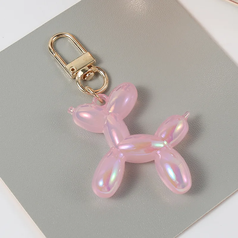 1pc Kawaii Cartoon Tier Ballon Hund Paar Schlüsselanhänger Schlüssel Ring Für Frauen Männer Bunte Nette Pet Tasche Schlüsselbund Zubehör schmuck – Detail 7