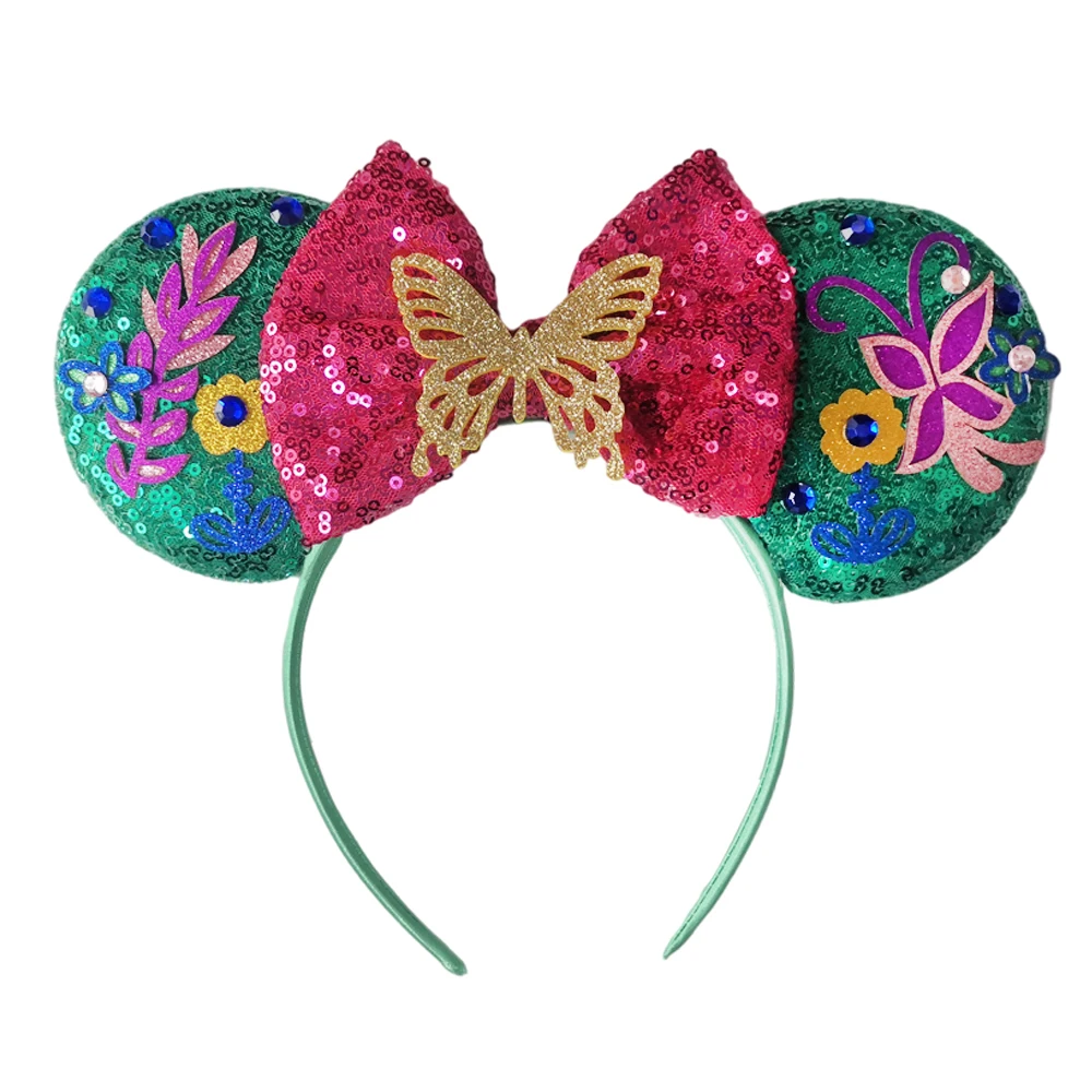 Fashion Mickey Minnie Ears Headband Star Moon Mouse Party Leopard Hairband Kids Sequin Bow Female Hair Accessories accessoriesbaby easter  Baby Accessories