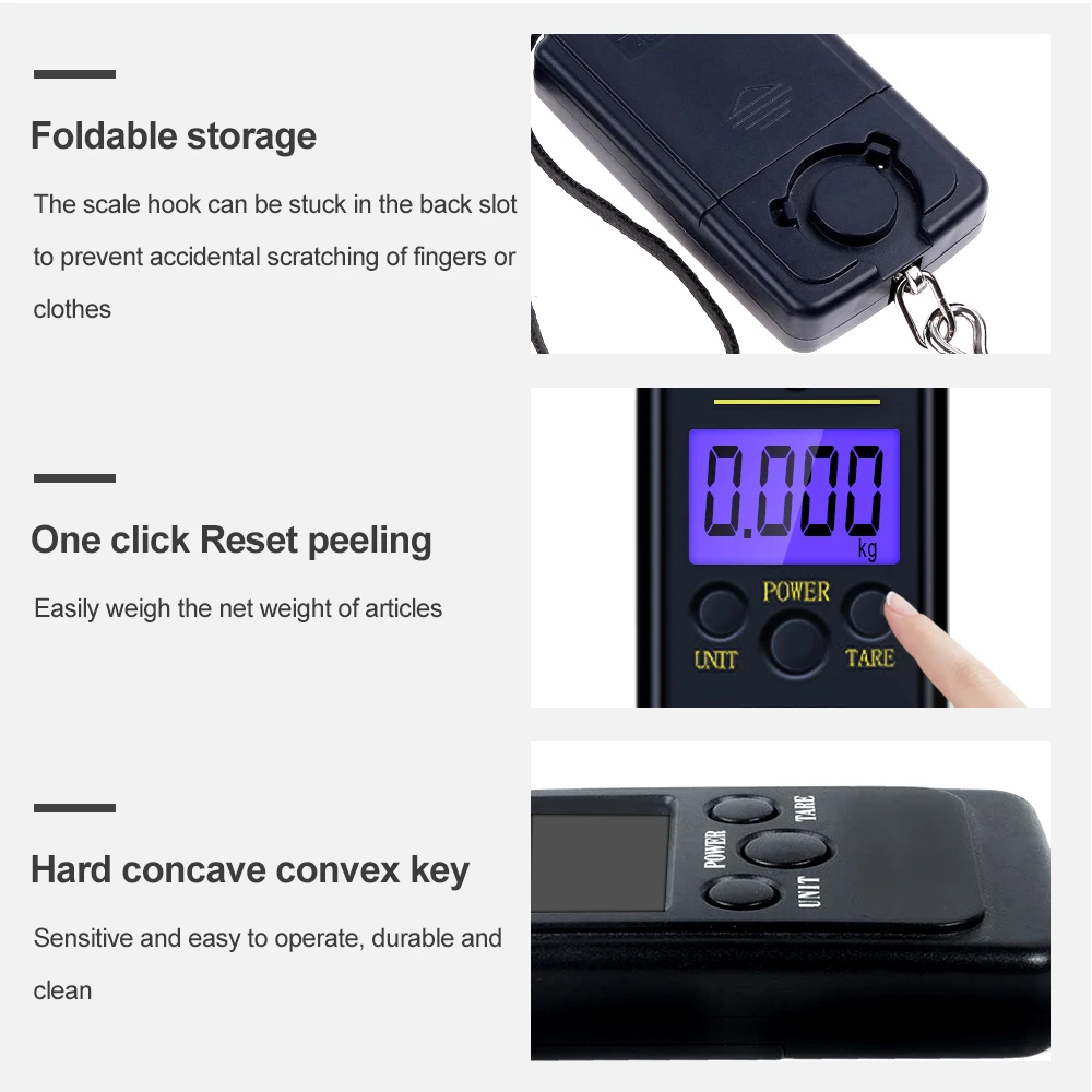 Digital Scale 40kg x 10g Mini Electronic Hanging Fishing Luggage Portable Pocket Weight Hook Scale
