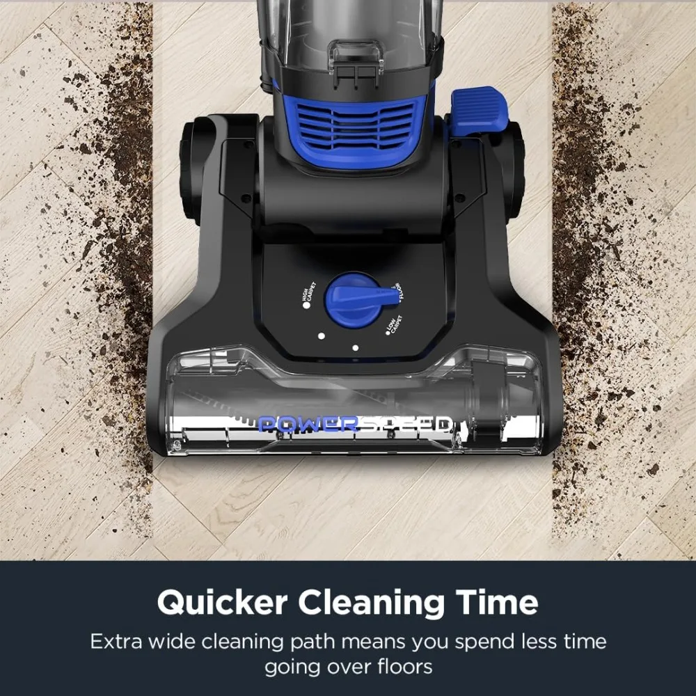 Lightweight Powerful Upright Vacuum Cleaner for Carpet and Hard Floor, PowerSpeed, New Model,Blue,black/New Model 2