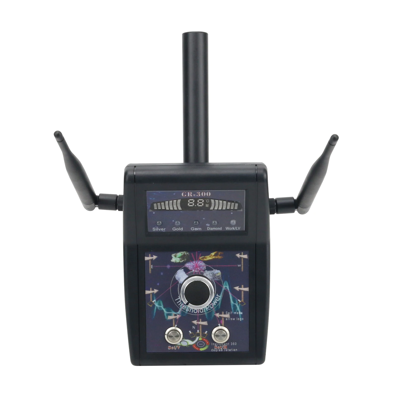 

GR-300 Long Range Treasure Detector Metal Detector Portable Gold Finder with Carry Box