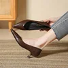 Branded Pumps Woman Sexy High Heels Shoes Sandals Ladies Slip On Mary Jane Lace-Up Pointed Wedge 2025 Fashion Crossdressers Afri 1