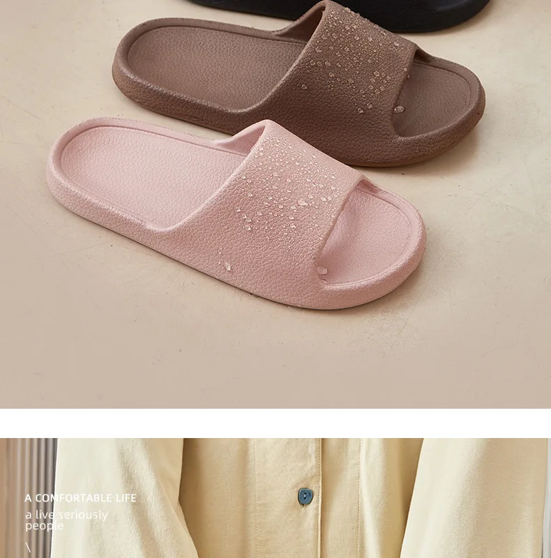 EVA Herren-Sandalen, Flip-Flops, Herren-Hausschuhe, einfarbig, rutschfest, weiche Sohle, bequeme Dusch-Hausschuhe, Outdoor-Paar-Schuhe, Sommer – Detail 3