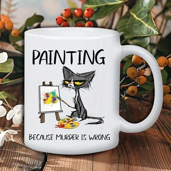 Funny Cat Artist Mug 1