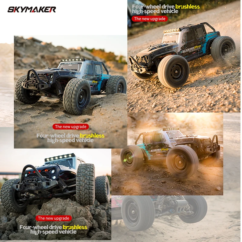 SCY16103 PRO Rc Car Brushless 1/16 70km/h Off Road 4WD with LED 2.4G Waterproof Remote Control Climbing Truck for Adults Kids 6
