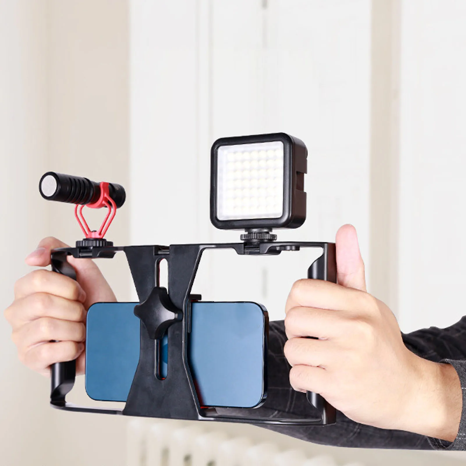 Phone cage,phone shooting rig Phone Shooting Rig Stabilizer Professional Mobile Phone Handheld Rabbit Cage for Live Video Portrait Recording Shooting