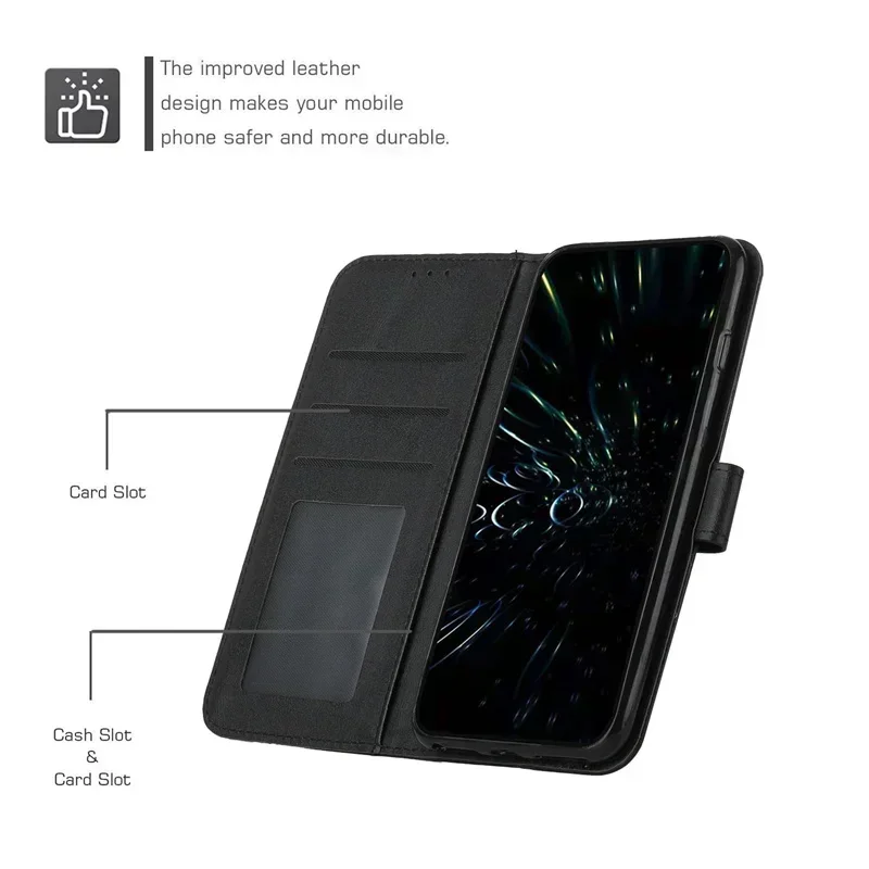 Magnetic Leather Flip Wallet Phone Case – Shockproof Back Cover