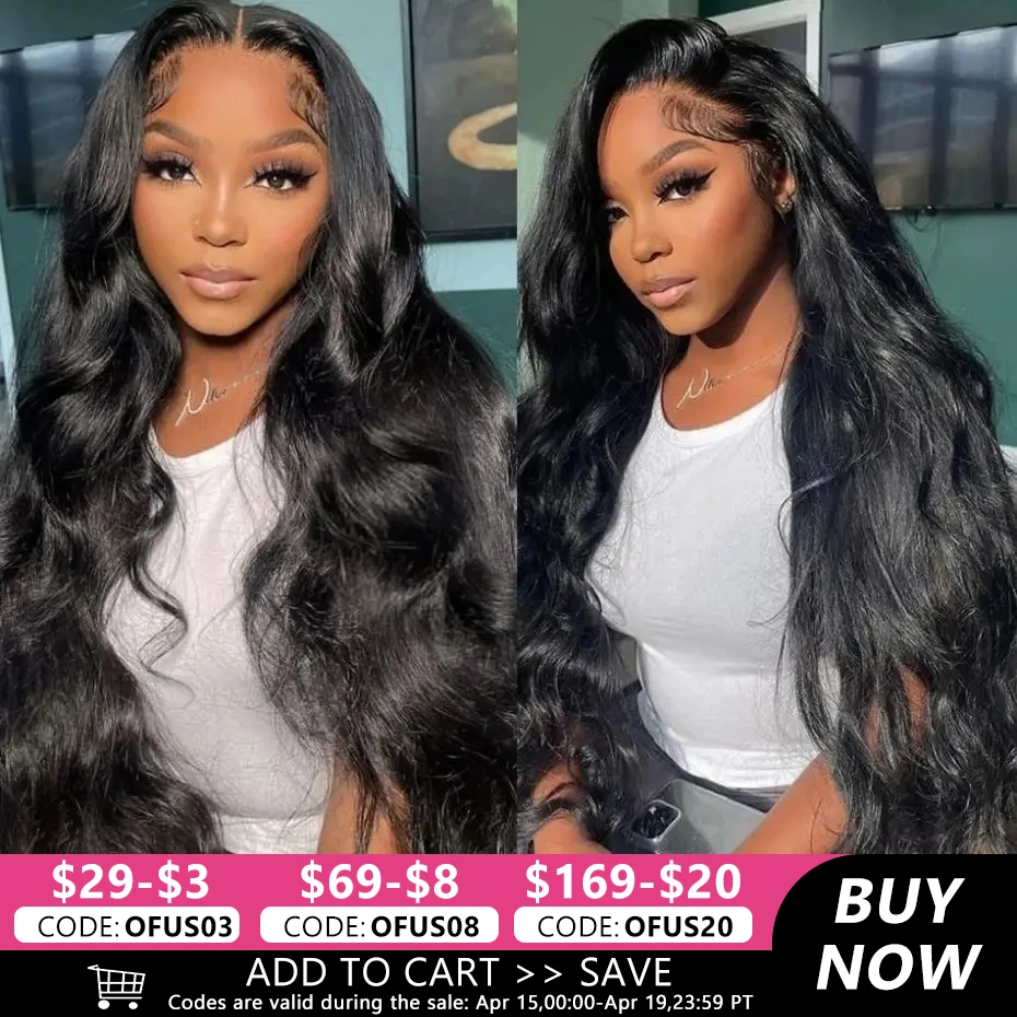 

Body Wave 13x4 13x6 Transparent Lace Front Human Hair Wig Pre Plucked For Women Brazilian Glueless Wig 4x4 HD Lace Closure Wigs