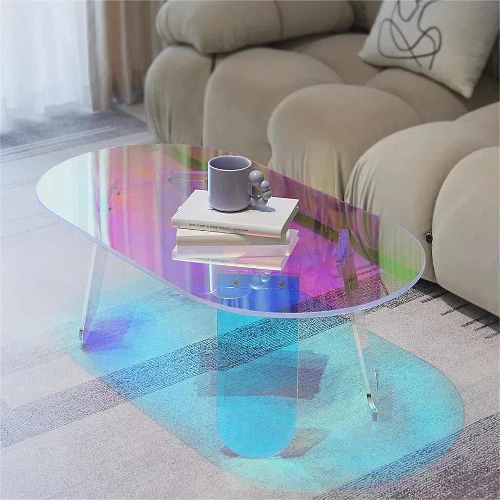Side table Coffee table Sofa Colorful coffee table Acrylic Living room table modern