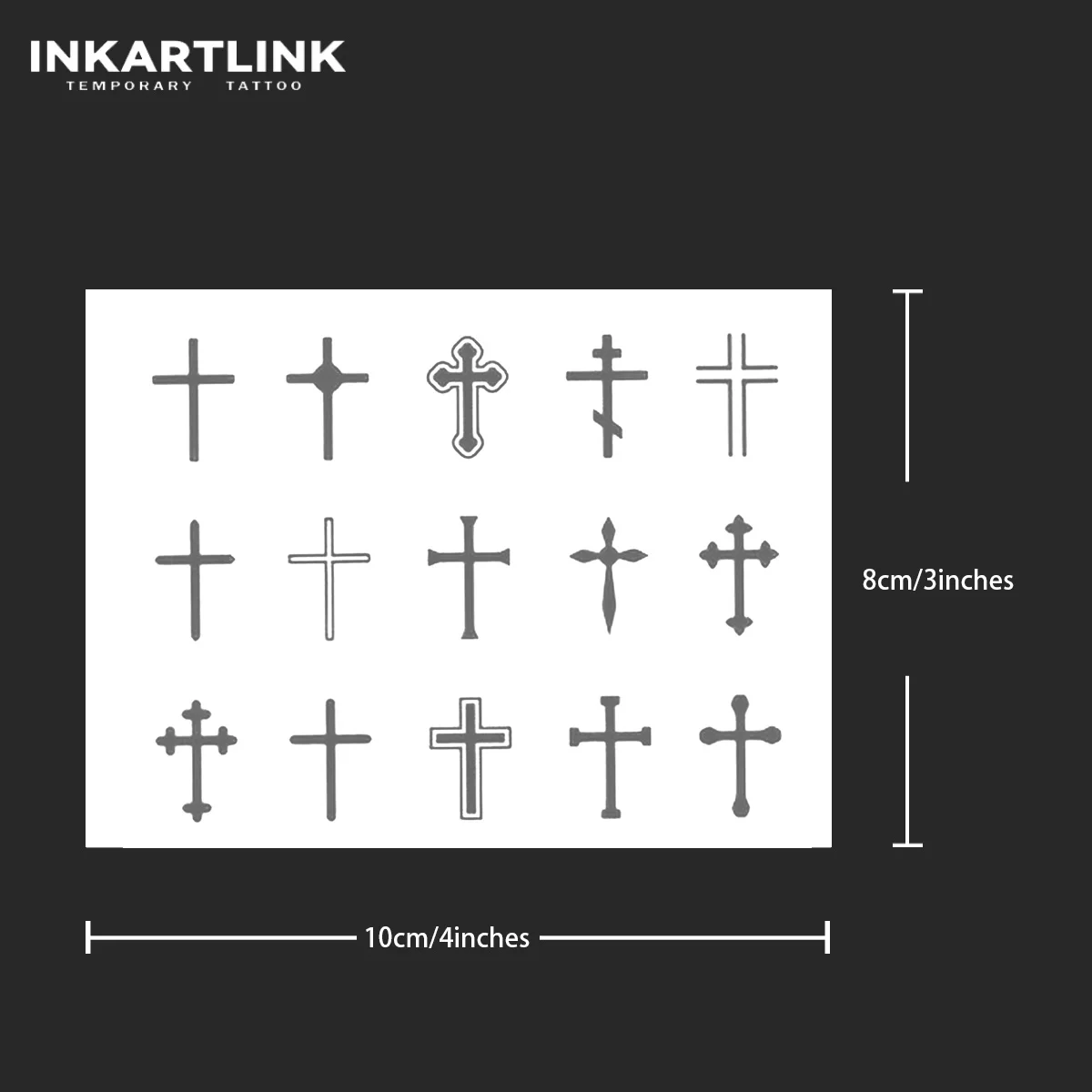 Cross Temporary Tattoo,Lasts To 15 Days New Technology Magic Waterproof Semi Permanent Sticker. 4
