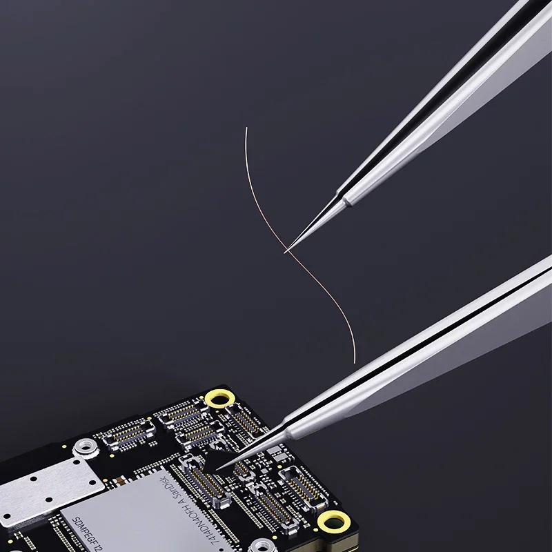 Qianli Ineezy Tweezers Hand Polished Non-Magnetic Stainless Steel Tweezer 0.1mm BGA Motherboard Micro Jump Repair Forceps