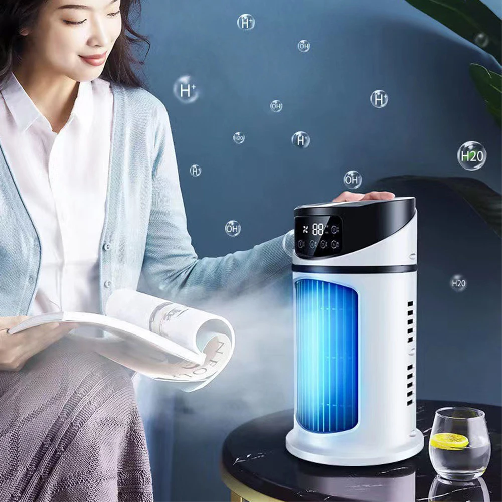 Mini Coolings Fan USB 6 Speeds Personal Evaporative Air Cooler Humidifier Multifunctional Cooling Fan for Home Office Bedroom