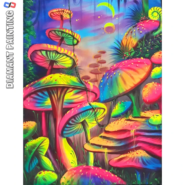 Mushroom Diamond Art Painting Kits for Adults - Trippy Full Drill