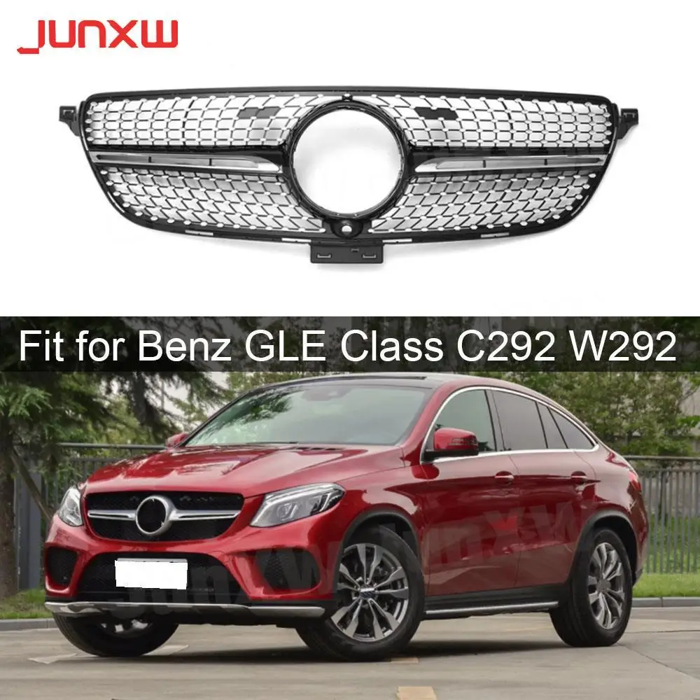 

ABS Black/Silver Car Accessorise Front Bumper Racing Grills Fits For Mercedes Benz GLE Class C292 W292 Coupe 2015-2019