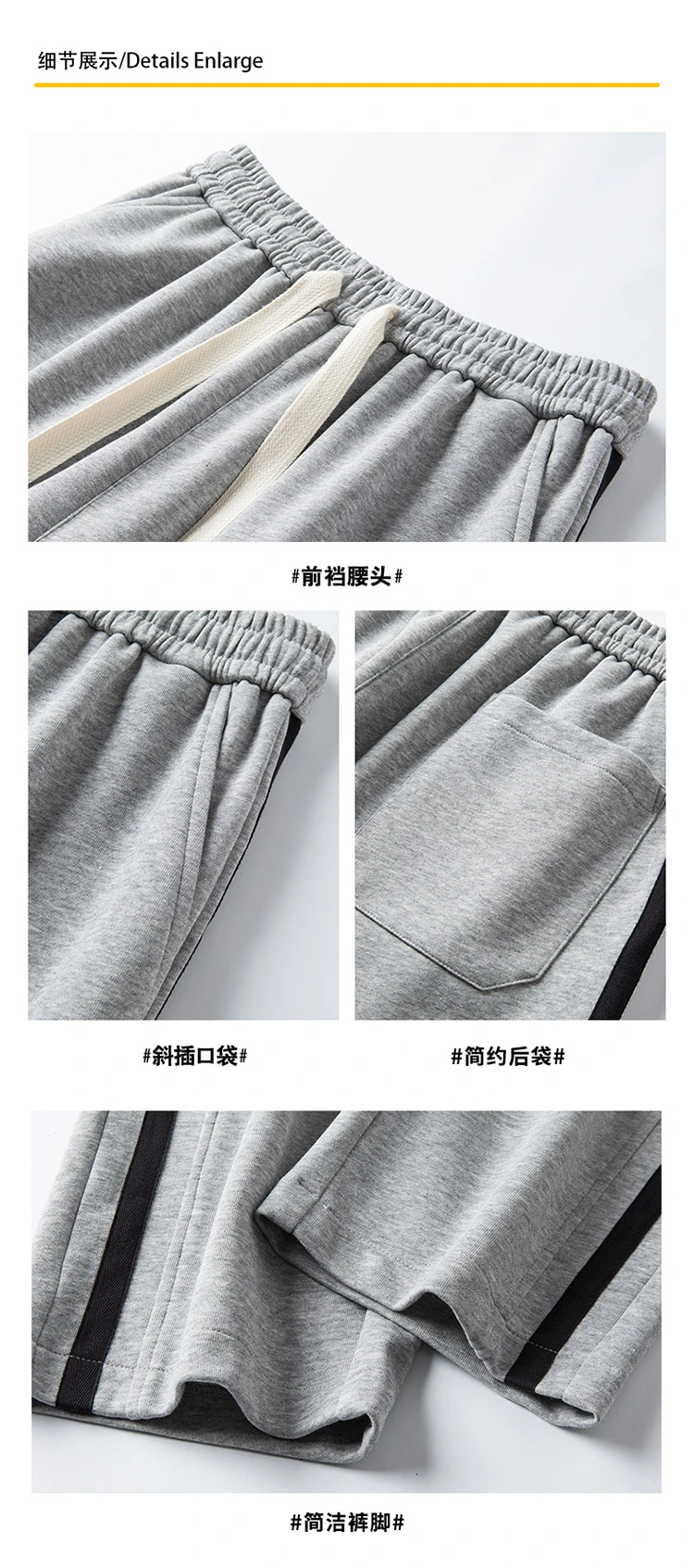 Description Picture 2 of itemSummer Sportswear Men's Wide Leg Long Pants for a Relaxed Look