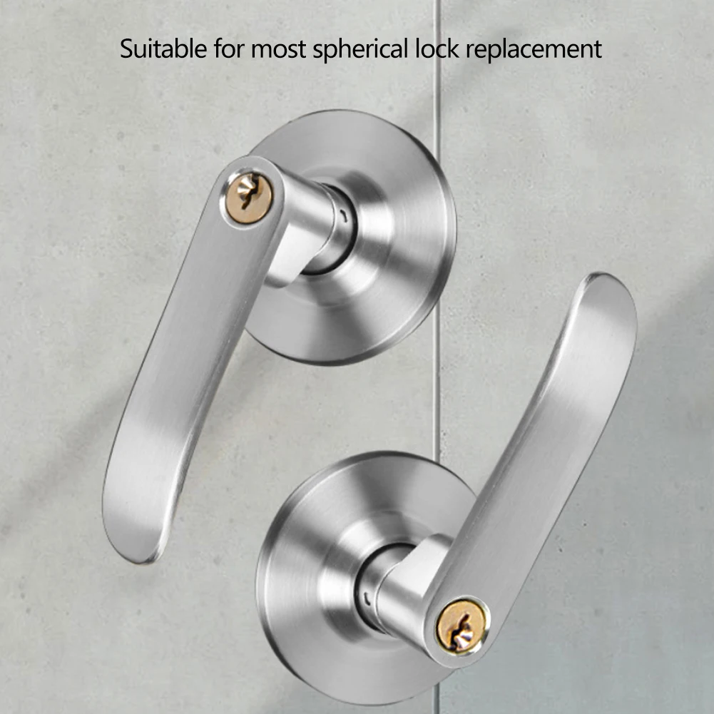 Spherical Three Bar Silent Door Lock Set with Ball Handle Includes 3 Keys for Bedroom Privacy And Security